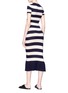 Figure View - Click To Enlarge - ALEXANDER WHITE - 'The Rosalind' tie bandeau stripe peplum dress
