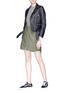 Figure View - Click To Enlarge - RAG & BONE - 'Maverick' zip high-low military skirt