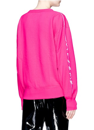 Back View - Click To Enlarge - RAG & BONE - 'Combat' embroidered sleeve sweatshirt