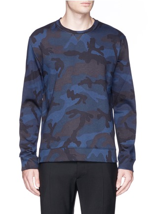 Main View - Click To Enlarge - VALENTINO GARAVANI - Camouflage French terry sweatshirt