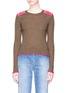Main View - Click To Enlarge - RAG & BONE - 'Rowan' contrast shoulder Merino wool cropped sweater