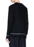 Back View - Click To Enlarge - CHRIS RAN LIN - Contrast trim brushed sweater