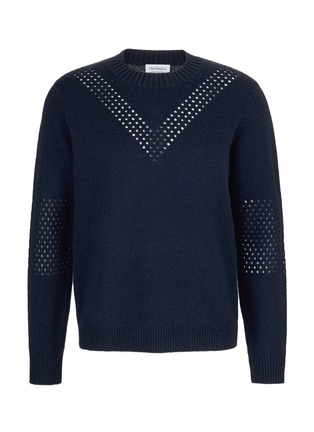 Main View - Click To Enlarge - CHRIS RAN LIN - Perforated panel unisex wool sweater