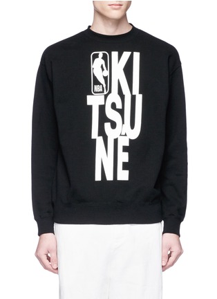Main View - Click To Enlarge - MAISON KITSUNÉ - x NBA logo print sweatshirt