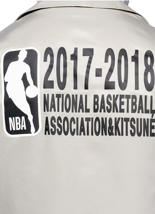 Detail View - Click To Enlarge - MAISON KITSUNÉ - x NBA logo print sateen coach jacket