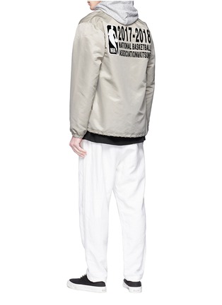 Figure View - Click To Enlarge - MAISON KITSUNÉ - x NBA logo print sateen coach jacket