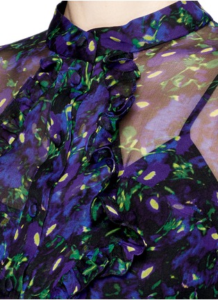 Detail View - Click To Enlarge - ERDEM - 'Magdelene' faye night print silk blouse