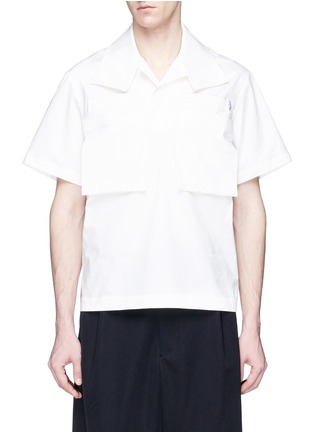 Main View - Click To Enlarge - STAFFONLY - 'Suzuki' layered patch pocket shirt