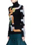 Front View - Click To Enlarge - PETER PILOTTO - 'Track' Ludo stripe wool fleece turtleneck sweater