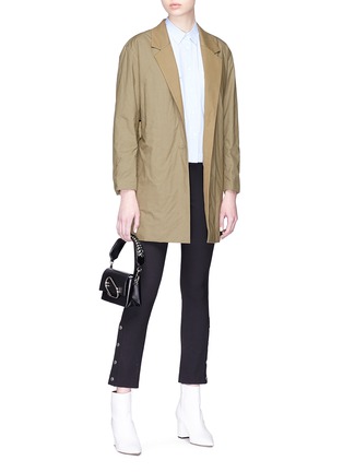 Figure View - Click To Enlarge - RAG & BONE - 'Ingrid' belted contrast sleeve padded coat
