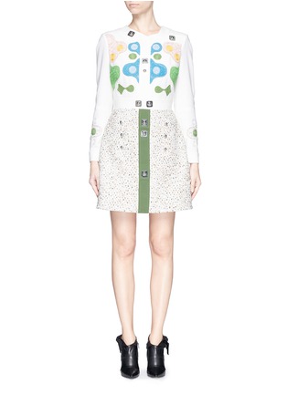 Main View - Click To Enlarge - PETER PILOTTO - 'Counter' playing piece embroidery dress