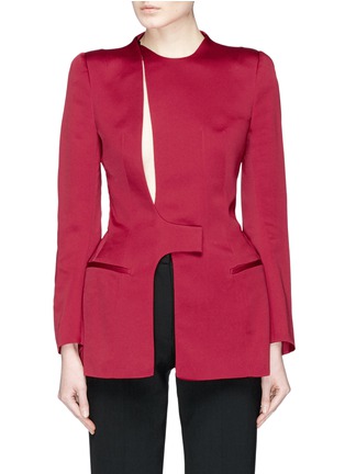 Main View - Click To Enlarge - HAIDER ACKERMANN - Cutout open back crepe blazer