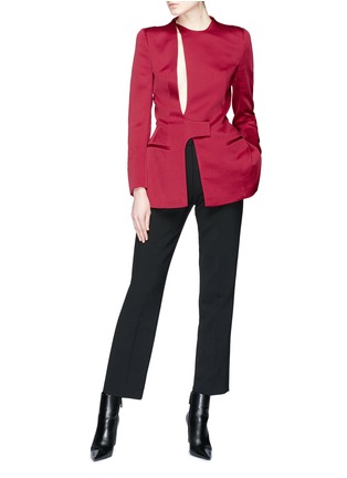 Figure View - Click To Enlarge - HAIDER ACKERMANN - Cutout open back crepe blazer
