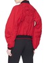 Back View - Click To Enlarge - HAIDER ACKERMANN - Cutout sleeve cropped bomber jacket