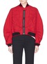 Main View - Click To Enlarge - HAIDER ACKERMANN - Cutout sleeve cropped bomber jacket