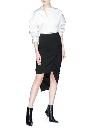 Figure View - Click To Enlarge - HAIDER ACKERMANN - Drape high-low skirt
