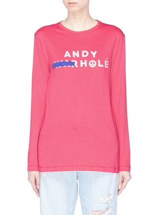 Main View - Click To Enlarge - ÊTRE CÉCILE - 'Andy Warhole' slogan print long sleeve T-shirt