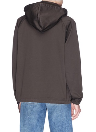 Back View - Click To Enlarge - 72963 - Hooded twill half zip anorak