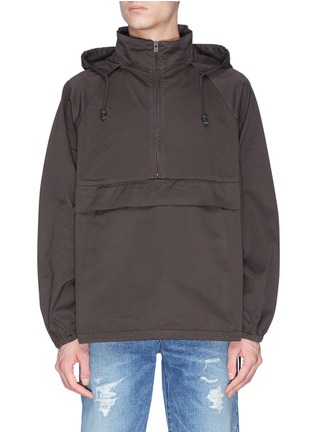Main View - Click To Enlarge - 72963 - Hooded twill half zip anorak
