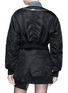 Back View - Click To Enlarge - ALEXANDER WANG - Zip collar cropped twill bomber jacket