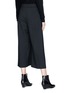Back View - Click To Enlarge - ALEXANDER WANG - Hook-and-eye pleated twill culottes