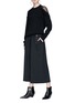Figure View - Click To Enlarge - ALEXANDER WANG - Hook-and-eye pleated twill culottes