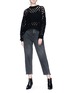 Figure View - Click To Enlarge - ALEXANDER WANG - Fishnet wool blend sweater