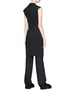 Back View - Click To Enlarge - ALEXANDER WANG - Hook-and-eye long wool blend suiting vest