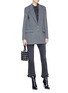Figure View - Click To Enlarge - ALEXANDER WANG - Wool-cashmere oversized hook-and-eye blazer