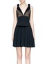 Main View - Click To Enlarge - ALEXANDER WANG - Twist strap panelled crepe dress