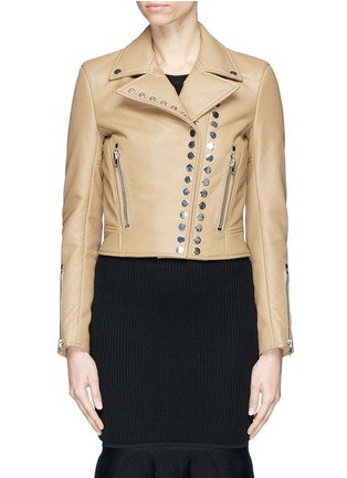 Main View - Click To Enlarge - ALEXANDER WANG - Snap button leather biker jacket