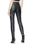 Back View - Click To Enlarge - ALEXANDER WANG - High Waist Cropped Leather Leggings