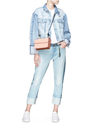 Figure View - Click To Enlarge - 72877 - 'Herma' contrast back roll cuff cropped jeans