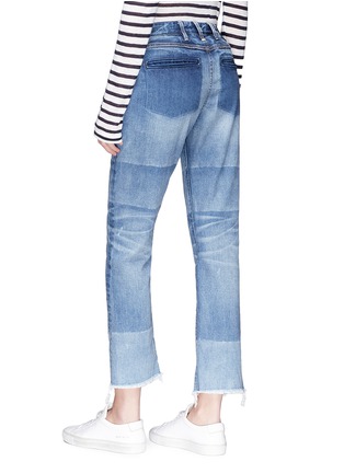 Back View - Click To Enlarge - 72877 - 'Harlona' split cuff cropped straight leg jeans