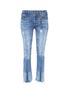 Main View - Click To Enlarge - 72877 - 'Harlona' split cuff cropped straight leg jeans