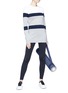 Figure View - Click To Enlarge - 72883 - 'Apres' stripe Merino wool blend sweater