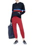 Figure View - Click To Enlarge - 72883 - 'Mischief' stripe outseam track pants
