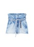 Main View - Click To Enlarge - 72877 - 'Mauka' braided belt paperbag denim shorts
