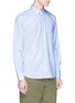 Front View - Click To Enlarge - BARENA - 'Coppi Cocai' stripe woven cotton shirt