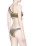 Back View - Click To Enlarge - KIINI - 'Wren' crochet trim one-shoulder bikini top