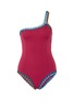 Main View - Click To Enlarge - KIINI - 'Soley' crochet trim one-shoulder swimsuit