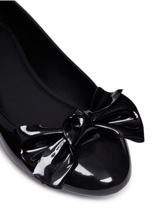 Detail View - Click To Enlarge - MELISSA - 'Doll Fem II' bow PVC ballerina flats