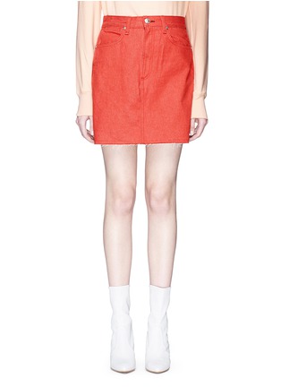Main View - Click To Enlarge - RAG & BONE - 'Moss' frayed denim skirt