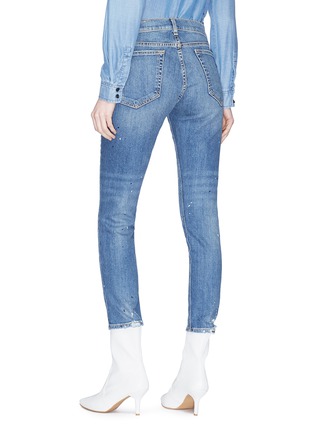 Back View - Click To Enlarge - RAG & BONE - 'Ankle Dre' paint splatter skinny boyfriend jeans