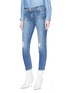 Front View - Click To Enlarge - RAG & BONE - 'Ankle Dre' paint splatter skinny boyfriend jeans