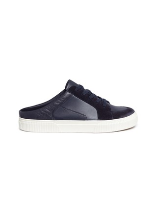 Main View - Click To Enlarge - VINCE - 'Kess' leather and suede slide sneakers