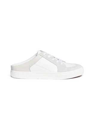 Main View - Click To Enlarge - VINCE - 'Kess' leather and suede slide sneakers