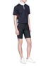Figure View - Click To Enlarge - 8ON8 - Colourblock pocket twill shorts