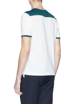 Back View - Click To Enlarge - 8ON8 - Stripe shoulder T-shirt