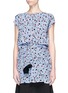 Main View - Click To Enlarge - MARNI - 3D flower tie abbey print silk top